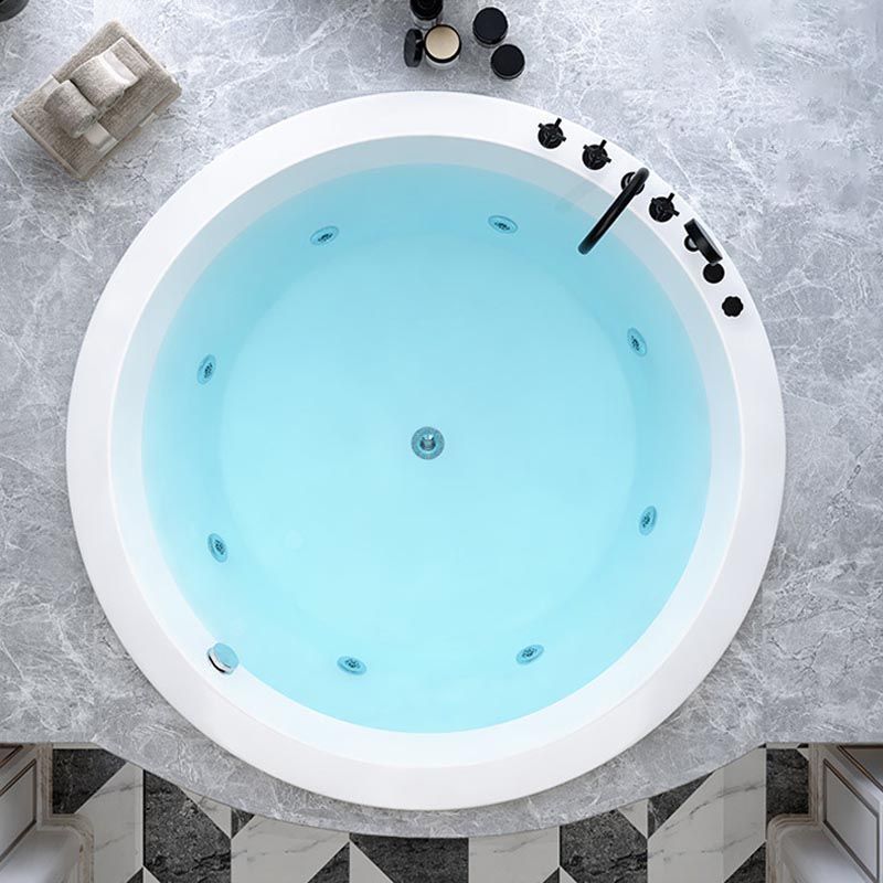 Modern Round Drop-in Bath Tub Acrylic Soaking Bathtub in White Clearhalo 'Bathroom Remodel & Bathroom Fixtures' 'Bathtubs' 'Home Improvement' 'home_improvement' 'home_improvement_bathtubs' 'Showers & Bathtubs' 1200x1200_32287438-2e29-491a-9b89-ad3258e3f329