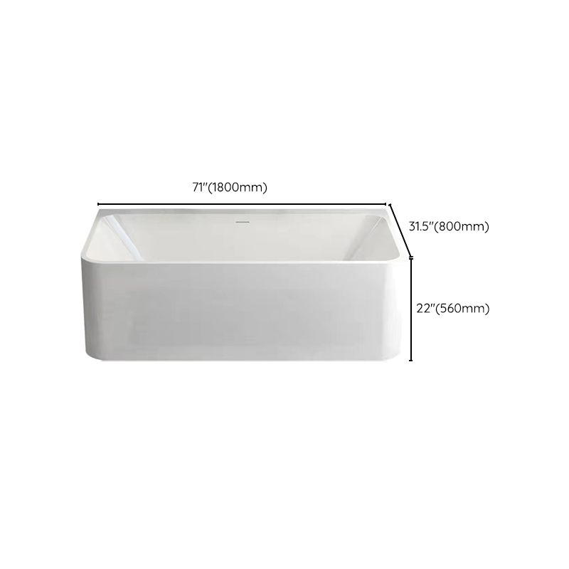 White Stone Rectangular Bath Tub Soaking Stand Alone Tub with Drain and Overflow Trim Clearhalo 'Bathroom Remodel & Bathroom Fixtures' 'Bathtubs' 'Home Improvement' 'home_improvement' 'home_improvement_bathtubs' 'Showers & Bathtubs' 1200x1200_326d4d29-fc69-43ea-8668-7418bdadf225