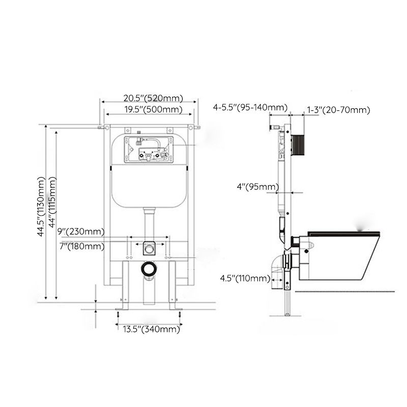 Wall Mount Modern Flush Toilet Porcelain Single Flush Toilet Clearhalo 'Bathroom Remodel & Bathroom Fixtures' 'Home Improvement' 'home_improvement' 'home_improvement_toilets' 'Toilets & Bidets' 'Toilets' 1200x1200_328c6550-5d15-4148-9928-a680c0d7631c