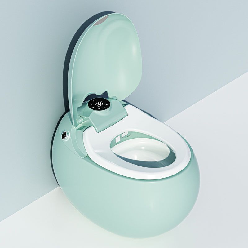 Round Floor Mount Bidet in Green Stain Resistant Deodorizing Smart Toilet Clearhalo 'Bathroom Remodel & Bathroom Fixtures' 'Bidets' 'Home Improvement' 'home_improvement' 'home_improvement_bidets' 'Toilets & Bidets' 1200x1200_328fc670-8e3c-48e7-b72c-dcbb7db3d139