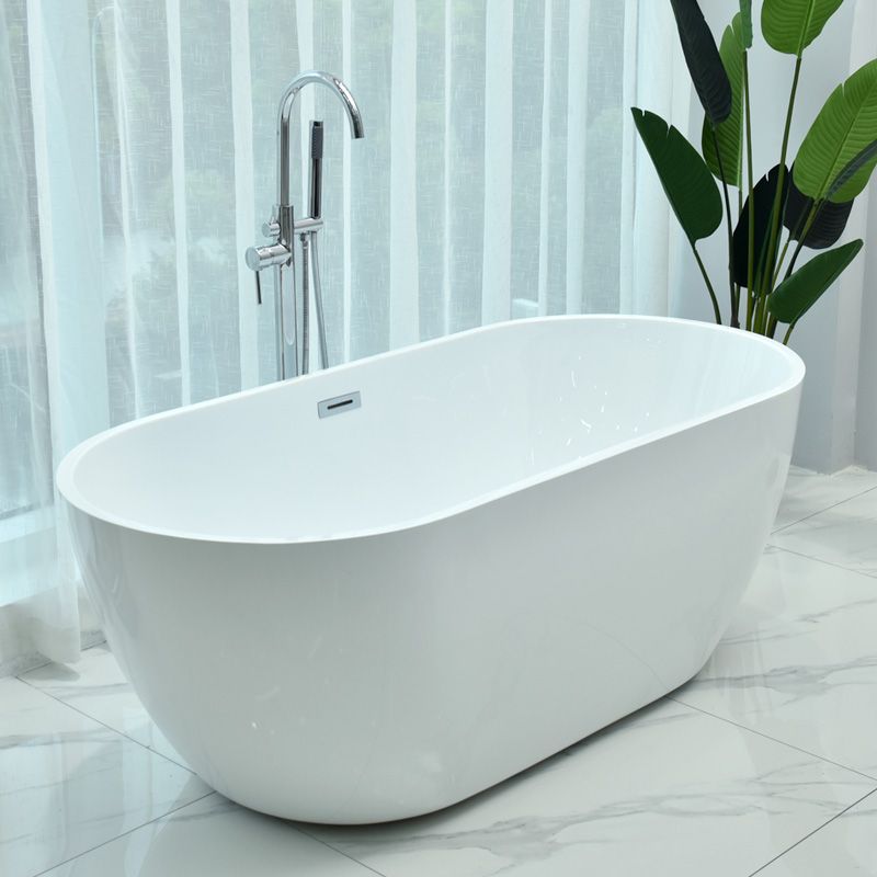 Antique Finish Stand Alone Bathtub Modern Soaking Oval Bath Tub Clearhalo 'Bathroom Remodel & Bathroom Fixtures' 'Bathtubs' 'Home Improvement' 'home_improvement' 'home_improvement_bathtubs' 'Showers & Bathtubs' 1200x1200_329b39cd-7d15-4250-8fdb-166b544ddfce