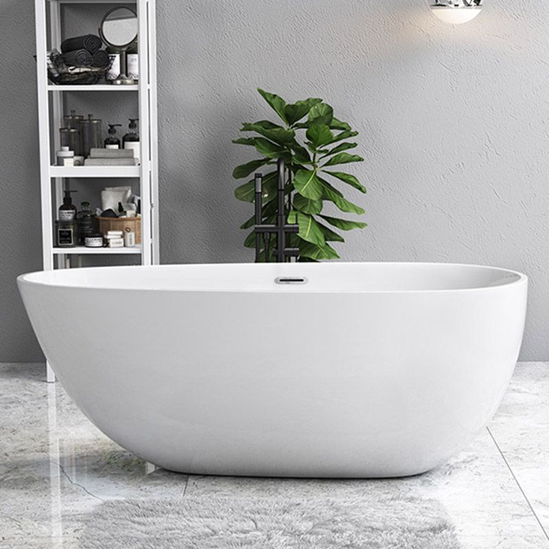 Modern Acrylic Bathtub Freestanding Soaking Bathtub with Drain Bath Tub Clearhalo 'Bathroom Remodel & Bathroom Fixtures' 'Bathtubs' 'Home Improvement' 'home_improvement' 'home_improvement_bathtubs' 'Showers & Bathtubs' 1200x1200_32c7fb32-2e6c-4f78-a3a5-79b6e5b7e670