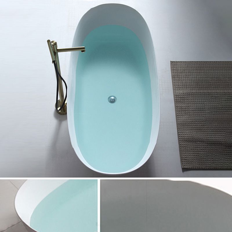 Contemporary White Bath Tub with Overflow Trim Oval Soaking Tub for Home Clearhalo 'Bathroom Remodel & Bathroom Fixtures' 'Bathtubs' 'Home Improvement' 'home_improvement' 'home_improvement_bathtubs' 'Showers & Bathtubs' 1200x1200_32e6a485-ed43-4c2f-bc80-0ce4df8316f6