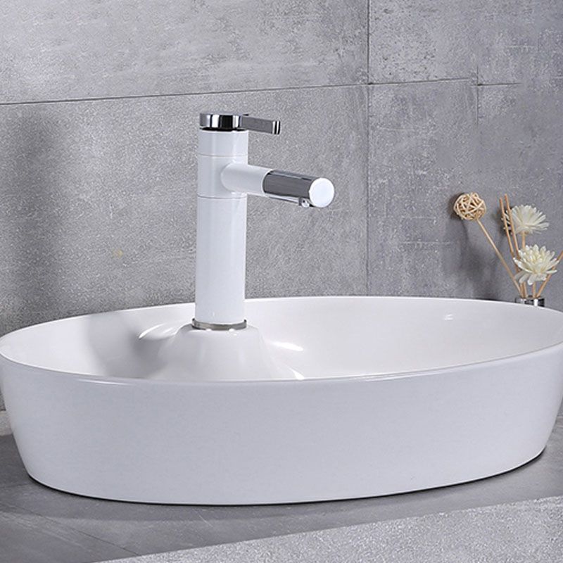 Porcelain Bathroom Sink Contemporary Simple Vessel Bathroom Sink Clearhalo 'Bathroom Remodel & Bathroom Fixtures' 'Bathroom Sinks & Faucet Components' 'Bathroom Sinks' 'bathroom_sink' 'Home Improvement' 'home_improvement' 'home_improvement_bathroom_sink' 1200x1200_3319eef7-f9b9-404a-b8b1-1d54d3476d0d