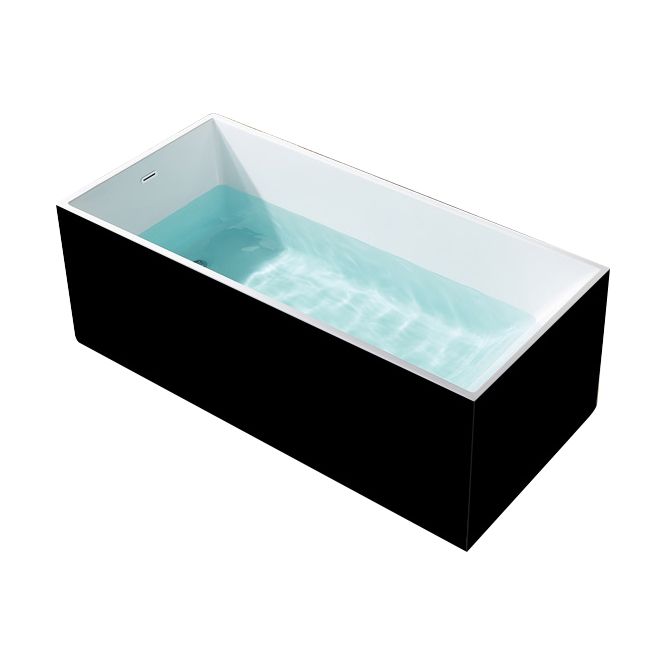 Modern Rectangle Acrylic Bathtub Freestand Soaking Bathtub with Drain Bath Tub Clearhalo 'Bathroom Remodel & Bathroom Fixtures' 'Bathtubs' 'Home Improvement' 'home_improvement' 'home_improvement_bathtubs' 'Showers & Bathtubs' 1200x1200_3351e4bb-aae8-420d-b586-185fa04db4dc