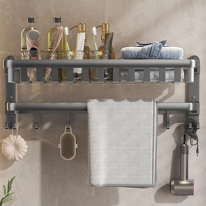 Modern Bath Hardware Set Grey Bath Shelf Paper Holder Bathroom Accessory Kit Clearhalo 'Bathroom Hardware Sets' 'Bathroom Hardware' 'Bathroom Remodel & Bathroom Fixtures' 'bathroom_hardware_sets' 'Home Improvement' 'home_improvement' 'home_improvement_bathroom_hardware_sets' 1200x1200_335fa946-58b8-40a2-b156-74c1b7e9c5e8