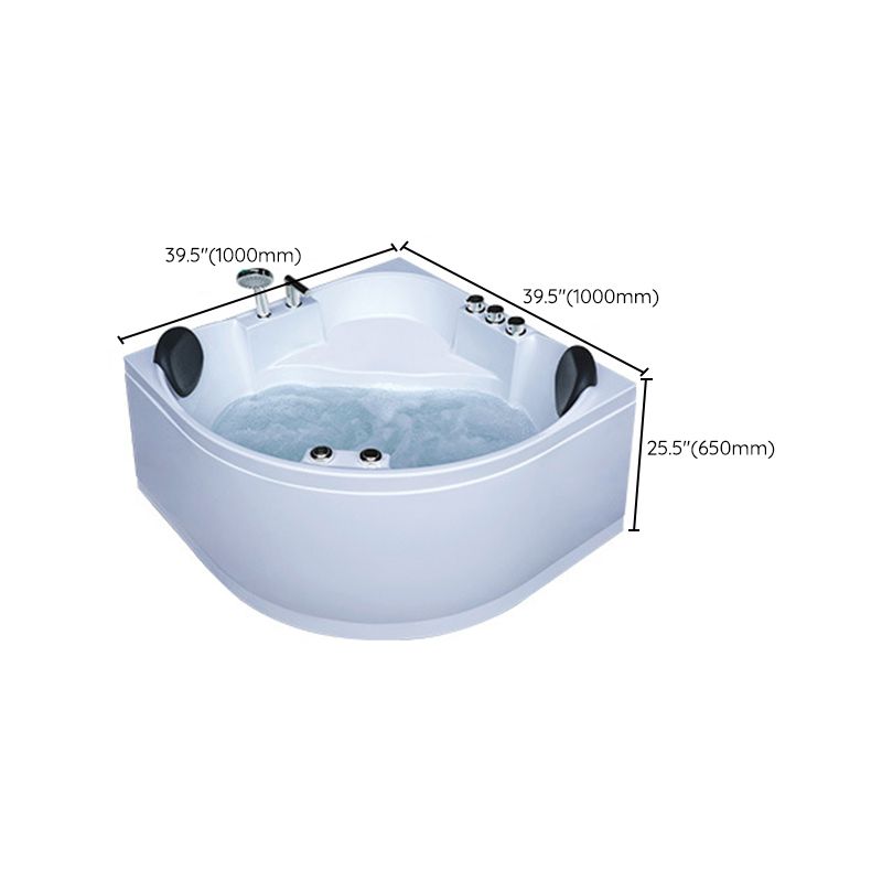 Bathroom Small Tub Modern Acrylic Corner Soaking Bathtub with Drain Clearhalo 'Bathroom Remodel & Bathroom Fixtures' 'Bathtubs' 'Home Improvement' 'home_improvement' 'home_improvement_bathtubs' 'Showers & Bathtubs' 1200x1200_3369366a-390e-437a-a2ff-9f9f70a493dc