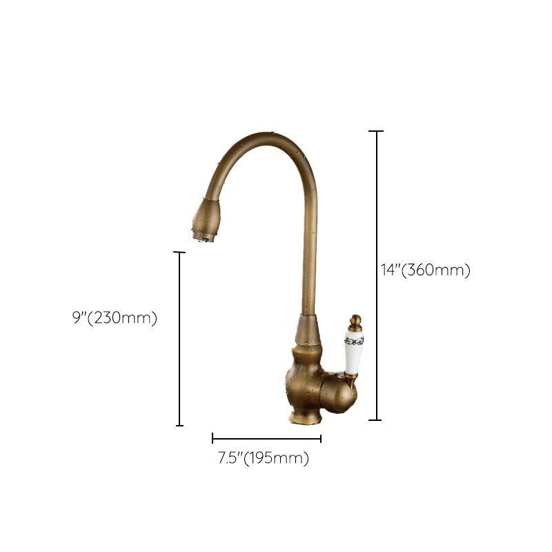 Traditional Standard Bar Faucet 1-Handle with Supply Lines Kitchen Faucet Clearhalo 'Home Improvement' 'home_improvement' 'home_improvement_kitchen_faucets' 'Kitchen Faucets' 'Kitchen Remodel & Kitchen Fixtures' 'Kitchen Sinks & Faucet Components' 'kitchen_faucets' 1200x1200_3374e8fa-0a23-4329-aba4-a94cd9f8fc35