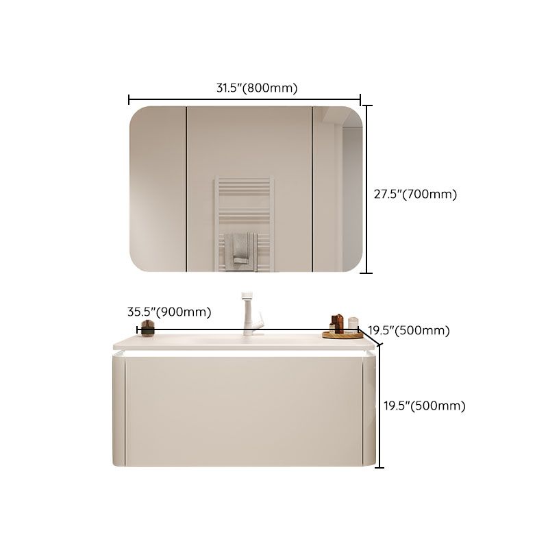 Wall Mount Faucet Included Bathroom Sink Vanity with Mirror Sink Clearhalo 'Bathroom Remodel & Bathroom Fixtures' 'Bathroom Vanities' 'bathroom_vanities' 'Home Improvement' 'home_improvement' 'home_improvement_bathroom_vanities' 1200x1200_337b4542-33c1-420c-99e8-a5238c8c0bd1