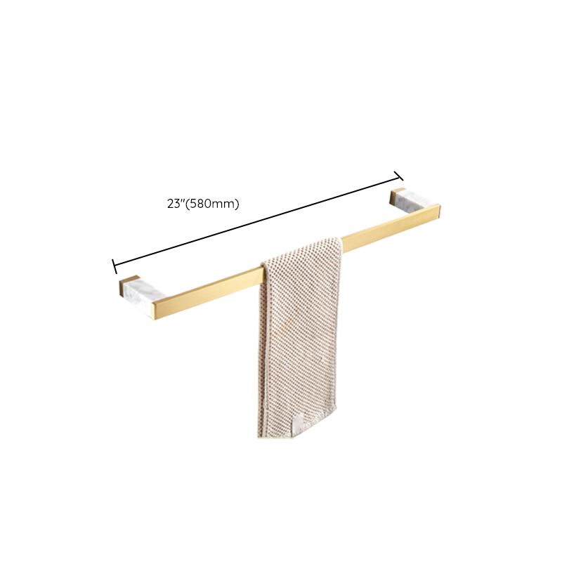 Brushed Brass Bathroom Accessory Set Metal & Marble Bathroom Hardware Set with Bath Shelf Clearhalo 'Bathroom Hardware Sets' 'Bathroom Hardware' 'Bathroom Remodel & Bathroom Fixtures' 'bathroom_hardware_sets' 'Home Improvement' 'home_improvement' 'home_improvement_bathroom_hardware_sets' 1200x1200_33aa9fa2-dad8-416c-aca5-e2759ce5b29d