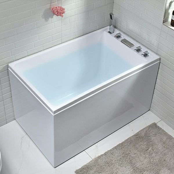 Acrylic Rectangular Bath Soaking Back to Wall Tub , 25.2-inch Tall Clearhalo 'Bathroom Remodel & Bathroom Fixtures' 'Bathtubs' 'Home Improvement' 'home_improvement' 'home_improvement_bathtubs' 'Showers & Bathtubs' 1200x1200_33b70d1d-e37c-4b14-b780-395588bbaac4