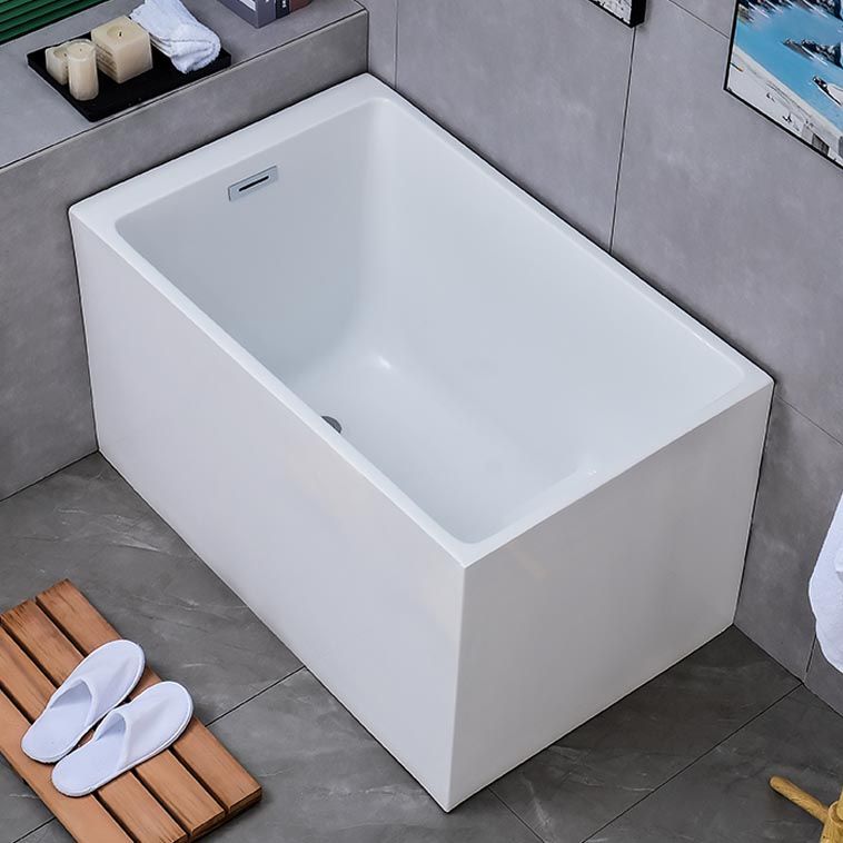 White Acrylic Alcove Bath Tub Rectangular 25" H Bathtub for Home (Without Faucet) Clearhalo 'Bathroom Remodel & Bathroom Fixtures' 'Bathtubs' 'Home Improvement' 'home_improvement' 'home_improvement_bathtubs' 'Showers & Bathtubs' 1200x1200_33de7177-d7a3-4311-9791-d9d0d660fa50