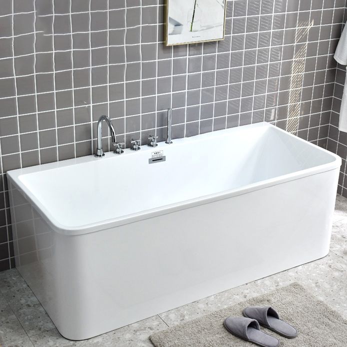 23.62-inch Tall Acrylic Rectangular Bath Soaking White Bathtub Clearhalo 'Bathroom Remodel & Bathroom Fixtures' 'Bathtubs' 'Home Improvement' 'home_improvement' 'home_improvement_bathtubs' 'Showers & Bathtubs' 1200x1200_33efb1c5-7768-4b07-b4e2-3b0f636a49f7