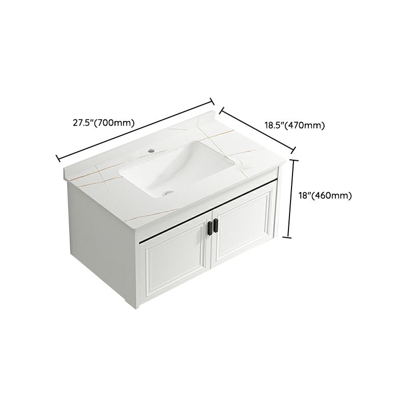 White Modern Single-Sink Wall Mount Open Console with Sink Set Clearhalo 'Bathroom Remodel & Bathroom Fixtures' 'Bathroom Vanities' 'bathroom_vanities' 'Home Improvement' 'home_improvement' 'home_improvement_bathroom_vanities' 1200x1200_33fe3a42-2c73-43f2-9b8c-4c7637322228