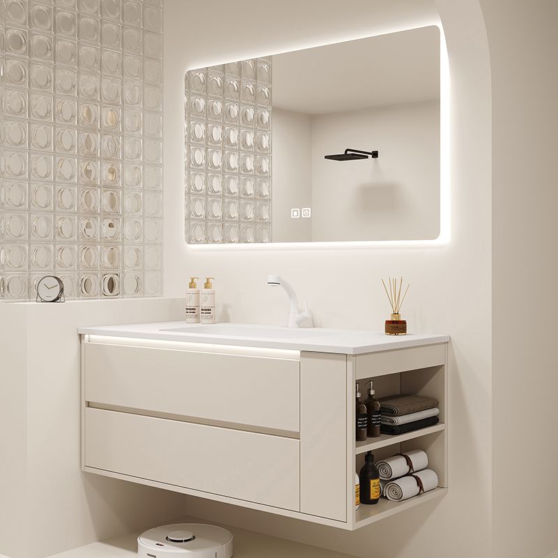 Mirror Included Wall Mount Bathroom Sink Vanity in White with Doors Drawers Clearhalo 'Bathroom Remodel & Bathroom Fixtures' 'Bathroom Vanities' 'bathroom_vanities' 'Home Improvement' 'home_improvement' 'home_improvement_bathroom_vanities' 1200x1200_34169728-3d4b-4226-9ee2-b23a873dd054