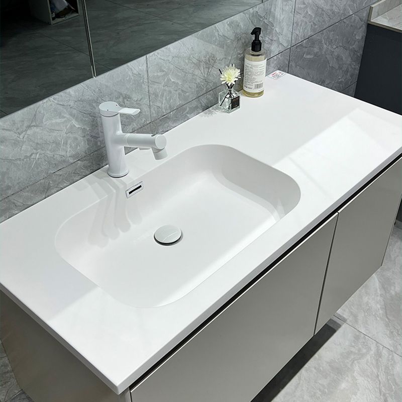Wall Mount White Bathroom Vanity Set with Faucet Mirror Sink Clearhalo 'Bathroom Remodel & Bathroom Fixtures' 'Bathroom Vanities' 'bathroom_vanities' 'Home Improvement' 'home_improvement' 'home_improvement_bathroom_vanities' 1200x1200_3422099f-43b6-403e-a11a-37f660f9516e