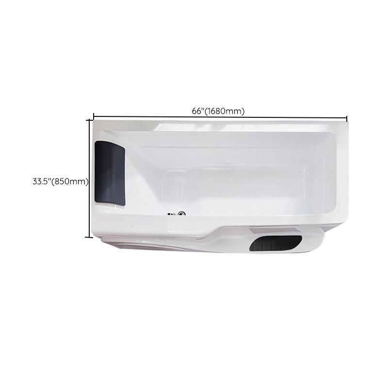 Contemporary Rectangle Bathtub Acrylic Air /Whirlpool/Soaking Bathtub Clearhalo 'Bathroom Remodel & Bathroom Fixtures' 'Bathtubs' 'Home Improvement' 'home_improvement' 'home_improvement_bathtubs' 'Showers & Bathtubs' 1200x1200_345b41d9-41bd-4442-9bd2-f89d8041372f