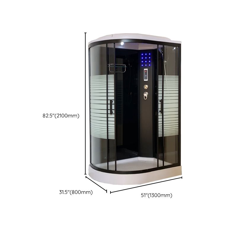 Rounded Shower Stall Framed Double Sliding White Shower Stall Clearhalo 'Bathroom Remodel & Bathroom Fixtures' 'Home Improvement' 'home_improvement' 'home_improvement_shower_stalls_enclosures' 'Shower Stalls & Enclosures' 'shower_stalls_enclosures' 'Showers & Bathtubs' 1200x1200_346175d2-e782-4c29-bf4c-5e9b3aa2f776