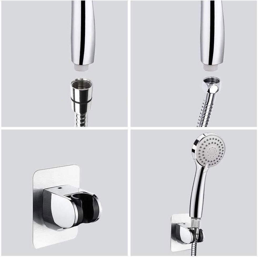 Modern Standard Double Shower Set Round Metal Adjustable Spray Pattern Showerhead Clearhalo 'Bathroom Remodel & Bathroom Fixtures' 'Home Improvement' 'home_improvement' 'home_improvement_shower_heads' 'Shower Heads' 'shower_heads' 'Showers & Bathtubs Plumbing' 'Showers & Bathtubs' 1200x1200_34c42bcf-c0d7-4ae8-8f4a-376ee3215db8