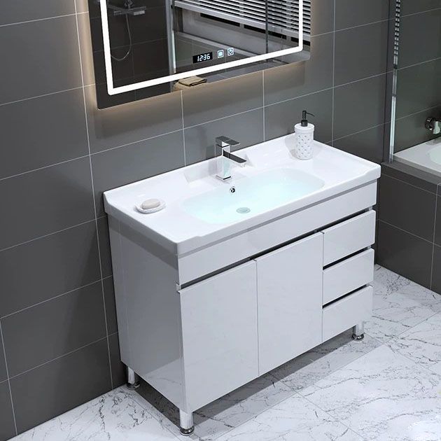Freestanding Modern Sink Included Bath Vanity with Mirror for Bathroom Clearhalo 'Bathroom Remodel & Bathroom Fixtures' 'Bathroom Vanities' 'bathroom_vanities' 'Home Improvement' 'home_improvement' 'home_improvement_bathroom_vanities' 1200x1200_34d6c205-238d-42fd-be86-a0abaefc9b44