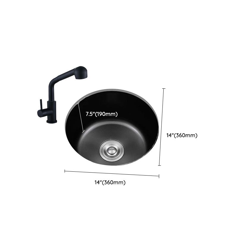 Contemporary Style Kitchen Sink Stainless Steel Round Drop-In Kitchen Sink Clearhalo 'Home Improvement' 'home_improvement' 'home_improvement_kitchen_sinks' 'Kitchen Remodel & Kitchen Fixtures' 'Kitchen Sinks & Faucet Components' 'Kitchen Sinks' 'kitchen_sinks' 1200x1200_3514cfab-dac2-4b6f-967d-2ba69b16287c