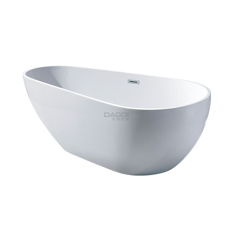 White Acrylic Oval Bathtub Freestanding Soaking Bath Tub with Center Drain Clearhalo 'Bathroom Remodel & Bathroom Fixtures' 'Bathtubs' 'Home Improvement' 'home_improvement' 'home_improvement_bathtubs' 'Showers & Bathtubs' 1200x1200_3564e08f-aa2b-4ae4-aad9-9b44101e49fd