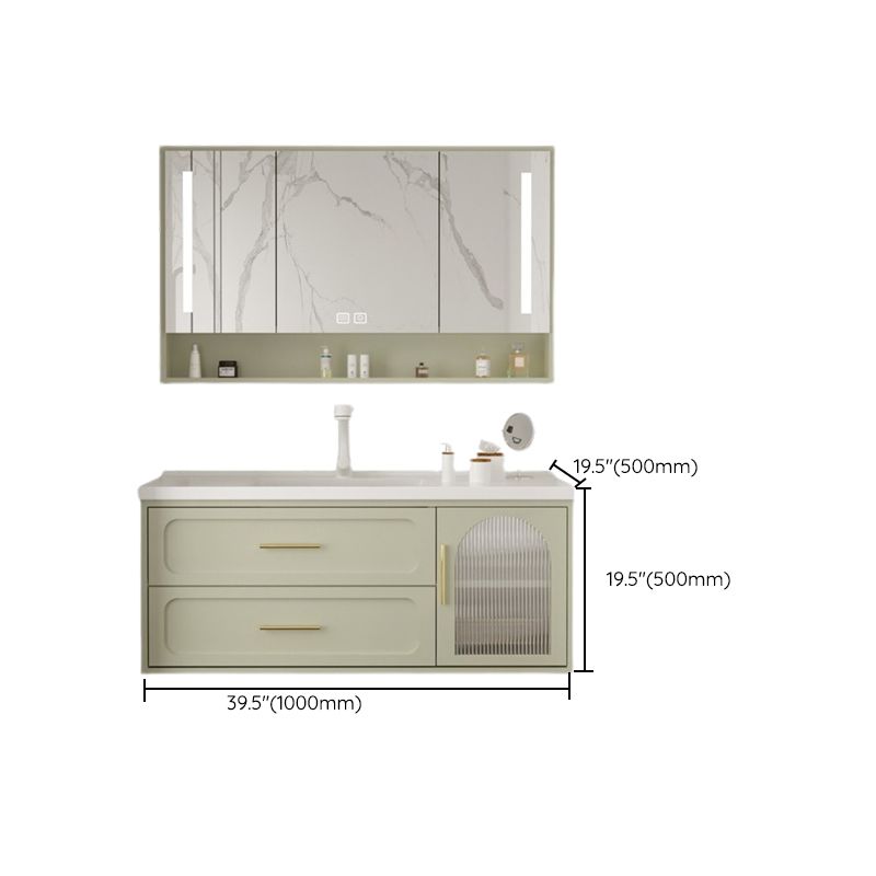 Bathroom Vanity Set Single-Sink Wall Mount Drawers Mirror Included Sink Vanity Clearhalo 'Bathroom Remodel & Bathroom Fixtures' 'Bathroom Vanities' 'bathroom_vanities' 'Home Improvement' 'home_improvement' 'home_improvement_bathroom_vanities' 1200x1200_357bd065-78cf-45ee-863f-8b35cf1d0fac