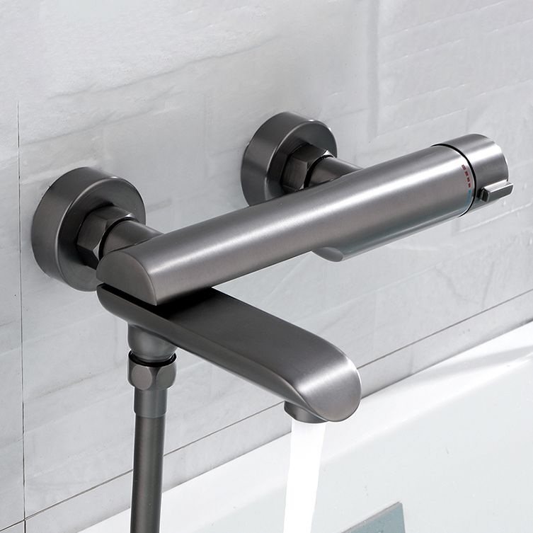 Contemporary Bathroom Faucet Wall Mounted Metal Tub Faucet Trim Clearhalo 'Bathroom Remodel & Bathroom Fixtures' 'Bathtub Faucets' 'bathtub_faucets' 'Home Improvement' 'home_improvement' 'home_improvement_bathtub_faucets' 1200x1200_35949566-ef7b-4f64-aae9-8aae19dab62f