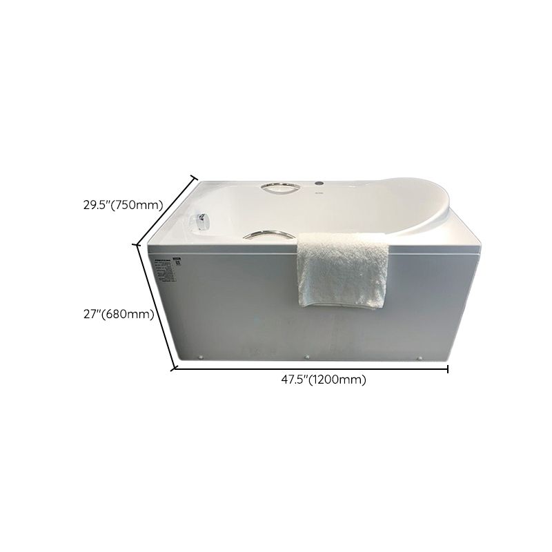 Acrylic Rectangular Bathtub Soaking White Bathtub , 29.53-inch Tall Clearhalo 'Bathroom Remodel & Bathroom Fixtures' 'Bathtubs' 'Home Improvement' 'home_improvement' 'home_improvement_bathtubs' 'Showers & Bathtubs' 1200x1200_35952bfd-418f-42f0-a37d-7119ed4c736e