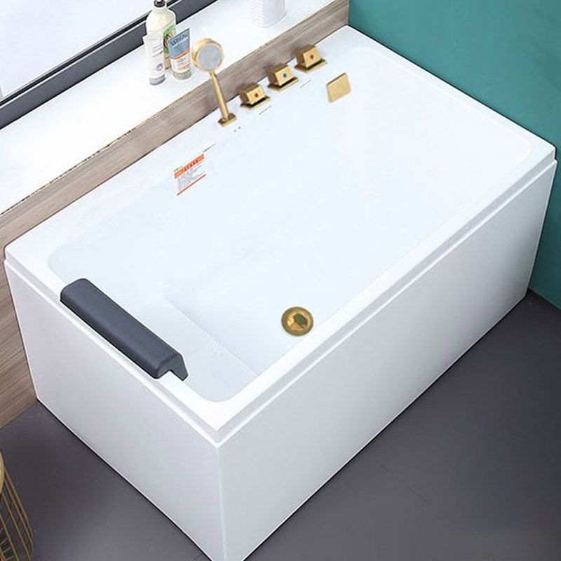 Bathroom Soaking Bath Tub Seat Included Back to Wall Bathtub Clearhalo 'Bathroom Remodel & Bathroom Fixtures' 'Bathtubs' 'Home Improvement' 'home_improvement' 'home_improvement_bathtubs' 'Showers & Bathtubs' 1200x1200_35c586e2-7924-4ca4-8a2b-0293e50615ff