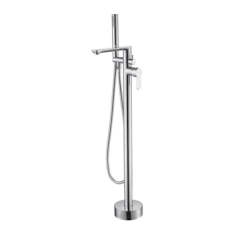 Modern Floor Mounted Freestanding Tub Filler Bronze Swivel Freestanding Faucet Clearhalo 'Bathroom Remodel & Bathroom Fixtures' 'Bathtub Faucets' 'bathtub_faucets' 'Home Improvement' 'home_improvement' 'home_improvement_bathtub_faucets' 1200x1200_360200e4-fd9d-44f0-b3e4-918600430226