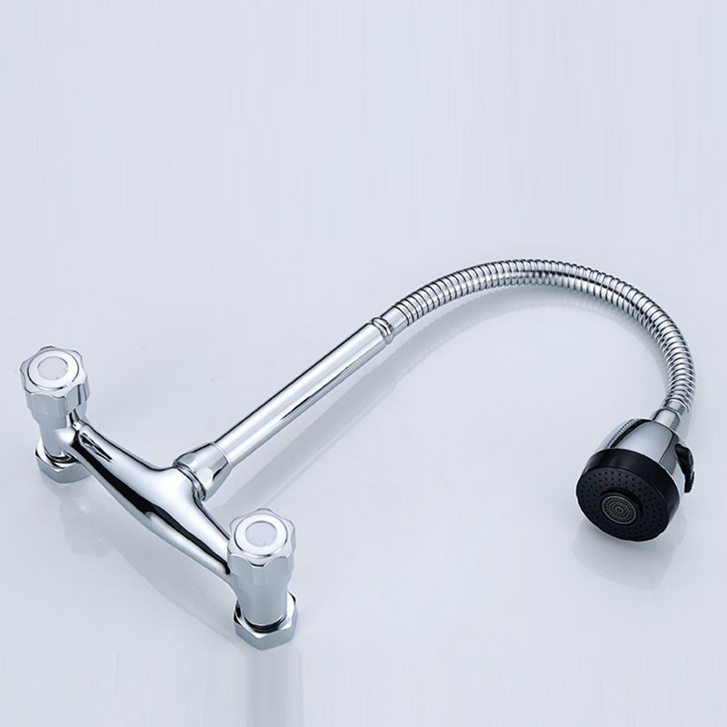 Modern Bar Faucet Brass Knob Handle Swivel Spout Wall Mounted Pot Filler Faucet Clearhalo 'Home Improvement' 'home_improvement' 'home_improvement_kitchen_faucets' 'Kitchen Faucets' 'Kitchen Remodel & Kitchen Fixtures' 'Kitchen Sinks & Faucet Components' 'kitchen_faucets' 1200x1200_36147628-e44f-4e68-902d-256464d19e3c