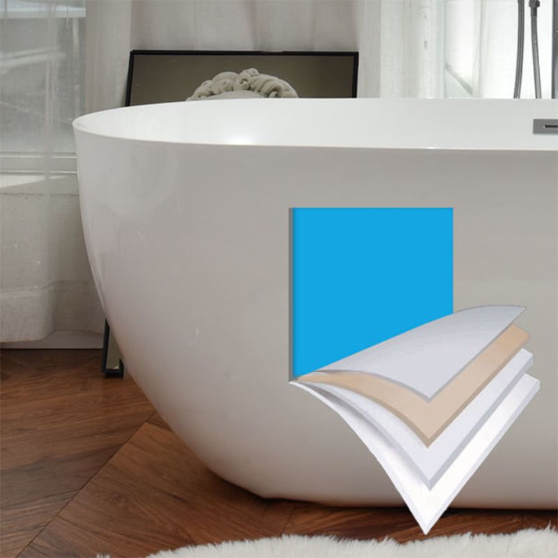 Freestanding Acrylic Bathtub White Modern Center Back to Wall Bath Clearhalo 'Bathroom Remodel & Bathroom Fixtures' 'Bathtubs' 'Home Improvement' 'home_improvement' 'home_improvement_bathtubs' 'Showers & Bathtubs' 1200x1200_3649dcae-6854-4759-abc5-508f2dbf4a34