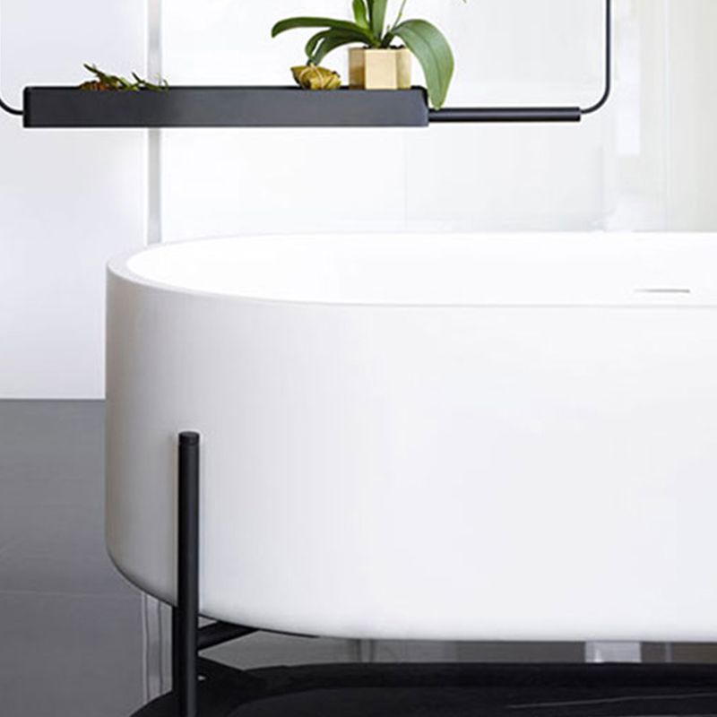 Oval Stone Soaking Bathtub Antique Finish Back to Wall Bath Tub Clearhalo 'Bathroom Remodel & Bathroom Fixtures' 'Bathtubs' 'Home Improvement' 'home_improvement' 'home_improvement_bathtubs' 'Showers & Bathtubs' 1200x1200_36afda6d-63e7-4659-bea1-e106891f9a7f