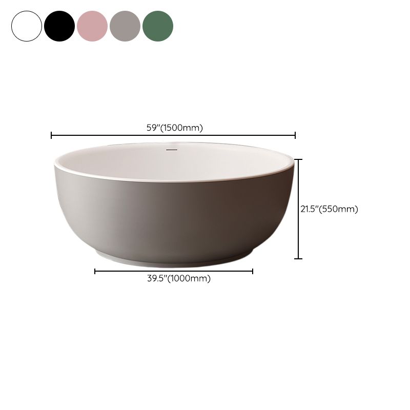 Round Antique Finish Soaking Bath Stand Alone Modern Bath Tub Clearhalo 'Bathroom Remodel & Bathroom Fixtures' 'Bathtubs' 'Home Improvement' 'home_improvement' 'home_improvement_bathtubs' 'Showers & Bathtubs' 1200x1200_36c1baab-86f1-4f29-8ac8-4f846ed5fdf5