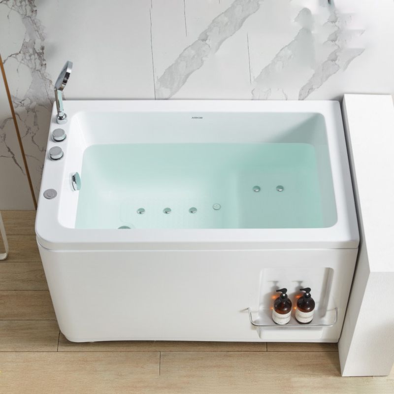 Small Tub Modern Soaking White Acrylic Bathroom Back to Wall Bathtub Clearhalo 'Bathroom Remodel & Bathroom Fixtures' 'Bathtubs' 'Home Improvement' 'home_improvement' 'home_improvement_bathtubs' 'Showers & Bathtubs' 1200x1200_36df0353-cae1-4d3a-88b6-e9596389247e