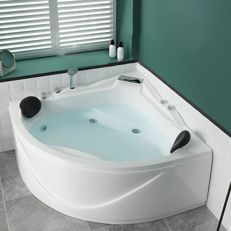 Bathroom Corner Bath Tub Acrylic Modern Bathtub with Drain and Overflow Trim Clearhalo 'Bathroom Remodel & Bathroom Fixtures' 'Bathtubs' 'Home Improvement' 'home_improvement' 'home_improvement_bathtubs' 'Showers & Bathtubs' 1200x1200_36f614da-87c8-4aff-a470-c893062e30fa