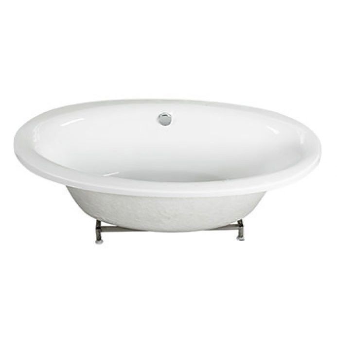 Drop in Soaking Bathtub White Oval Modern Back to Wall Acrylic Bath Clearhalo 'Bathroom Remodel & Bathroom Fixtures' 'Bathtubs' 'Home Improvement' 'home_improvement' 'home_improvement_bathtubs' 'Showers & Bathtubs' 1200x1200_36fb7451-eb69-45ba-8849-b140cb9bd064