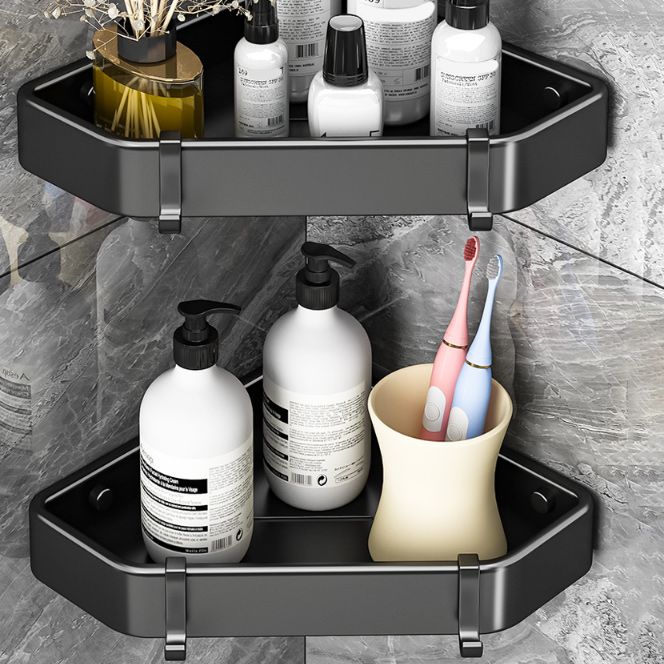 Modern Black and White Metal Bath Hardware Set Bath Shelf Bathroom Hardware Set Clearhalo 'Bathroom Hardware Sets' 'Bathroom Hardware' 'Bathroom Remodel & Bathroom Fixtures' 'bathroom_hardware_sets' 'Home Improvement' 'home_improvement' 'home_improvement_bathroom_hardware_sets' 1200x1200_3701015a-3004-4b1c-97c8-1bd584d160db