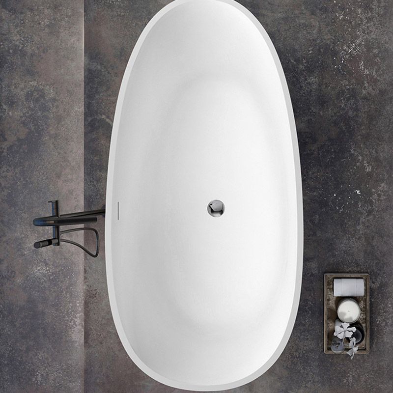 Modern Stone Bathtub Freestand Soaking Bathtub with Drain Bath Tub Clearhalo 'Bathroom Remodel & Bathroom Fixtures' 'Bathtubs' 'Home Improvement' 'home_improvement' 'home_improvement_bathtubs' 'Showers & Bathtubs' 1200x1200_37094fa2-a203-4428-8286-1ec5a0c83f23