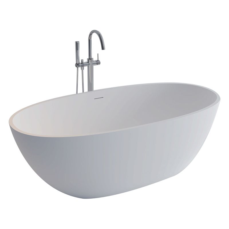 Stone Soaking Bathtub Antique Finish Back to Wall Oval Bath Tub Clearhalo 'Bathroom Remodel & Bathroom Fixtures' 'Bathtubs' 'Home Improvement' 'home_improvement' 'home_improvement_bathtubs' 'Showers & Bathtubs' 1200x1200_371b83ce-3453-419b-a56e-2c7ebd5236d7