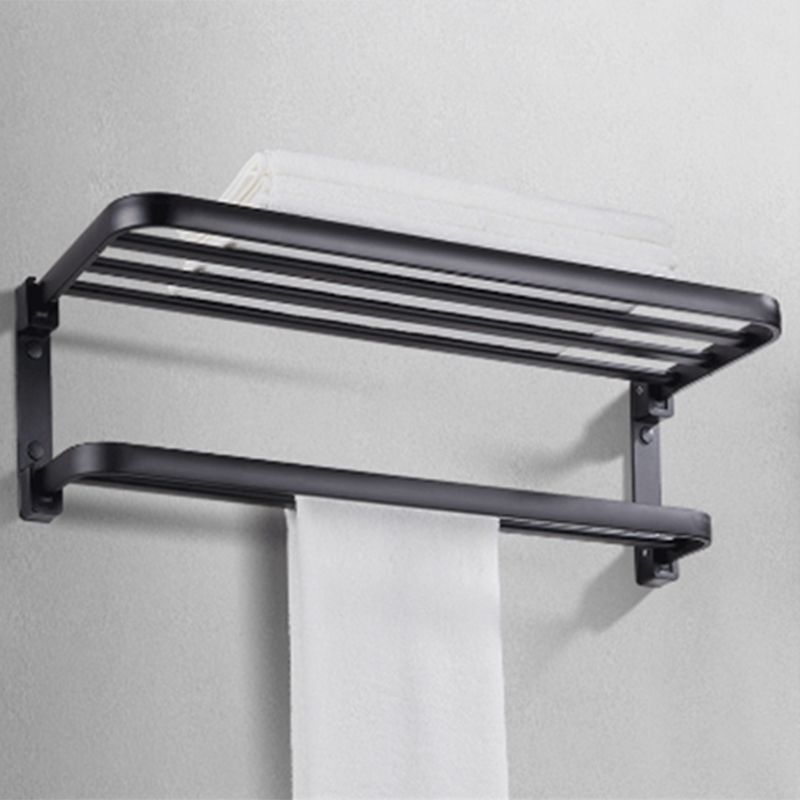 Modern Bathroom Accessory Set Matte Black/Gray Bath Shelf/Towel Bar & Paper Holder Clearhalo 'Bathroom Hardware Sets' 'Bathroom Hardware' 'Bathroom Remodel & Bathroom Fixtures' 'bathroom_hardware_sets' 'Home Improvement' 'home_improvement' 'home_improvement_bathroom_hardware_sets' 1200x1200_3742fadd-d7b7-4178-ae3d-06195add3ff6