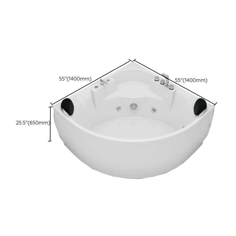 Contemporary Corner Acrylic Bathtub Soaking/Whirlpool Bathtub with Seat Clearhalo 'Bathroom Remodel & Bathroom Fixtures' 'Bathtubs' 'Home Improvement' 'home_improvement' 'home_improvement_bathtubs' 'Showers & Bathtubs' 1200x1200_37513545-d30e-48d0-992c-acaab53ec919