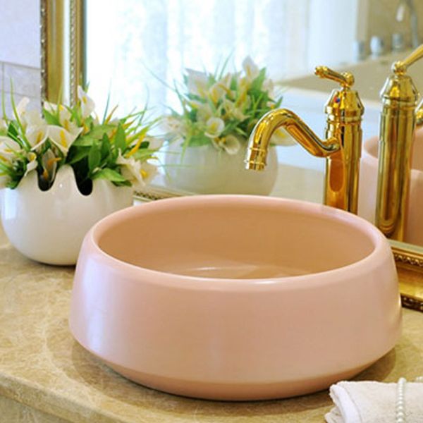 Traditional Bathroom Sink Porcelain Round Vessel Sink with Pop-Up Drain Clearhalo 'Bathroom Remodel & Bathroom Fixtures' 'Bathroom Sinks & Faucet Components' 'Bathroom Sinks' 'bathroom_sink' 'Home Improvement' 'home_improvement' 'home_improvement_bathroom_sink' 1200x1200_3767eca0-88f2-4cdc-a7f7-acce441d4de6