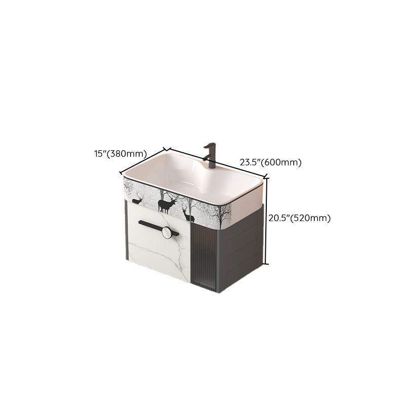 Modern Wall Mount Sink Vanity Gray Metal Base Single-Sink Rectangular Vanity Set Clearhalo 'Bathroom Remodel & Bathroom Fixtures' 'Bathroom Vanities' 'bathroom_vanities' 'Home Improvement' 'home_improvement' 'home_improvement_bathroom_vanities' 1200x1200_379a230b-08a8-43bc-8333-a84902ee5118