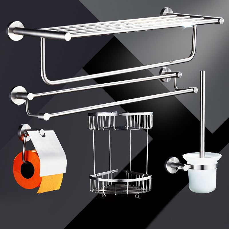 Chrome Traditional Bathroom Hardware Set Stainless Steel Bathroom Set Clearhalo 'Bathroom Hardware Sets' 'Bathroom Hardware' 'Bathroom Remodel & Bathroom Fixtures' 'bathroom_hardware_sets' 'Home Improvement' 'home_improvement' 'home_improvement_bathroom_hardware_sets' 1200x1200_37a1bc39-782c-4627-b8b4-85cf8e03b188