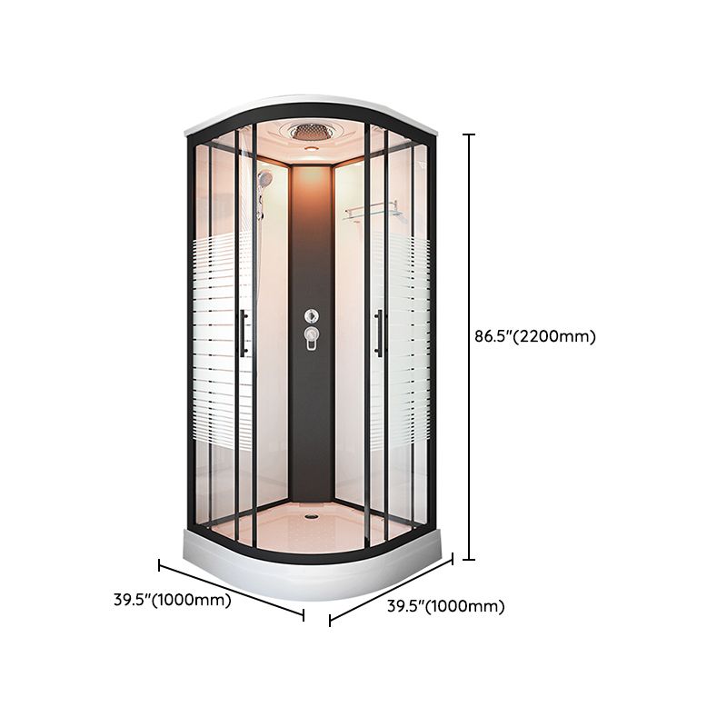 Framed Double Sliding Shower Stall Steam Shower Shower Stall Clearhalo 'Bathroom Remodel & Bathroom Fixtures' 'Home Improvement' 'home_improvement' 'home_improvement_shower_stalls_enclosures' 'Shower Stalls & Enclosures' 'shower_stalls_enclosures' 'Showers & Bathtubs' 1200x1200_37b0aa78-9c9a-4fa4-bc6c-9645657bdc6c