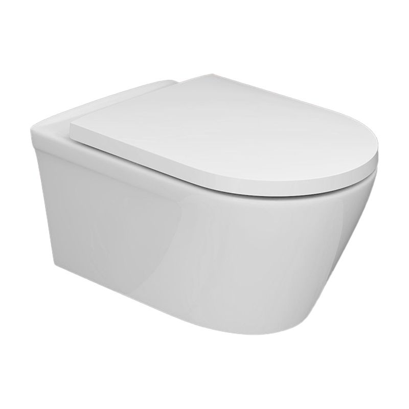 Modern Siphon Jet Toilet Bowl Wall Mount Flush Toilet with Seat for Bathroom Clearhalo 'Bathroom Remodel & Bathroom Fixtures' 'Home Improvement' 'home_improvement' 'home_improvement_toilets' 'Toilets & Bidets' 'Toilets' 1200x1200_37b481f7-3bea-47f2-9be6-bcf574921015