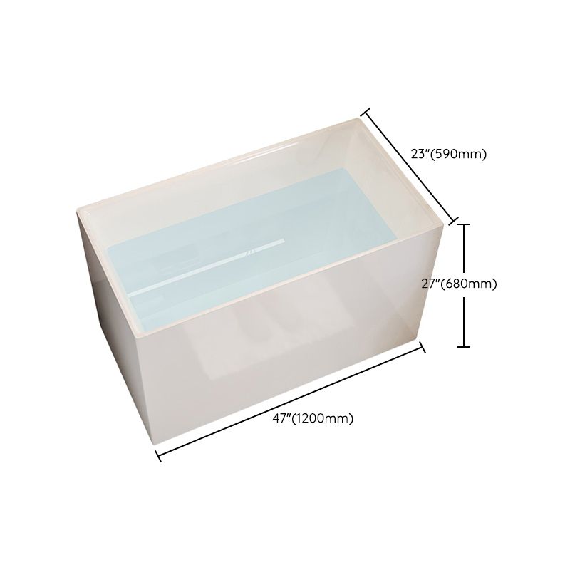 Modern Acrylic Rectangular Soaking Bathtub 26.77" Tall White Bathtub Clearhalo 'Bathroom Remodel & Bathroom Fixtures' 'Bathtubs' 'Home Improvement' 'home_improvement' 'home_improvement_bathtubs' 'Showers & Bathtubs' 1200x1200_37c28871-51b8-4ef0-a38a-b7aa999b8843