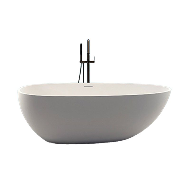 Modern Stone Bathtub Freestand Soaking Bathtub with Drain Bath Tub Clearhalo 'Bathroom Remodel & Bathroom Fixtures' 'Bathtubs' 'Home Improvement' 'home_improvement' 'home_improvement_bathtubs' 'Showers & Bathtubs' 1200x1200_37c60a77-d711-4271-9991-f20249310437